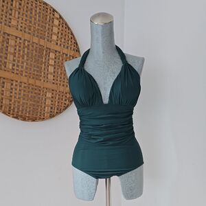 Lenny Niemeyer | Elegant Teal Halter One-Piece Swimsuit